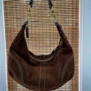SUEDE COACH BAG